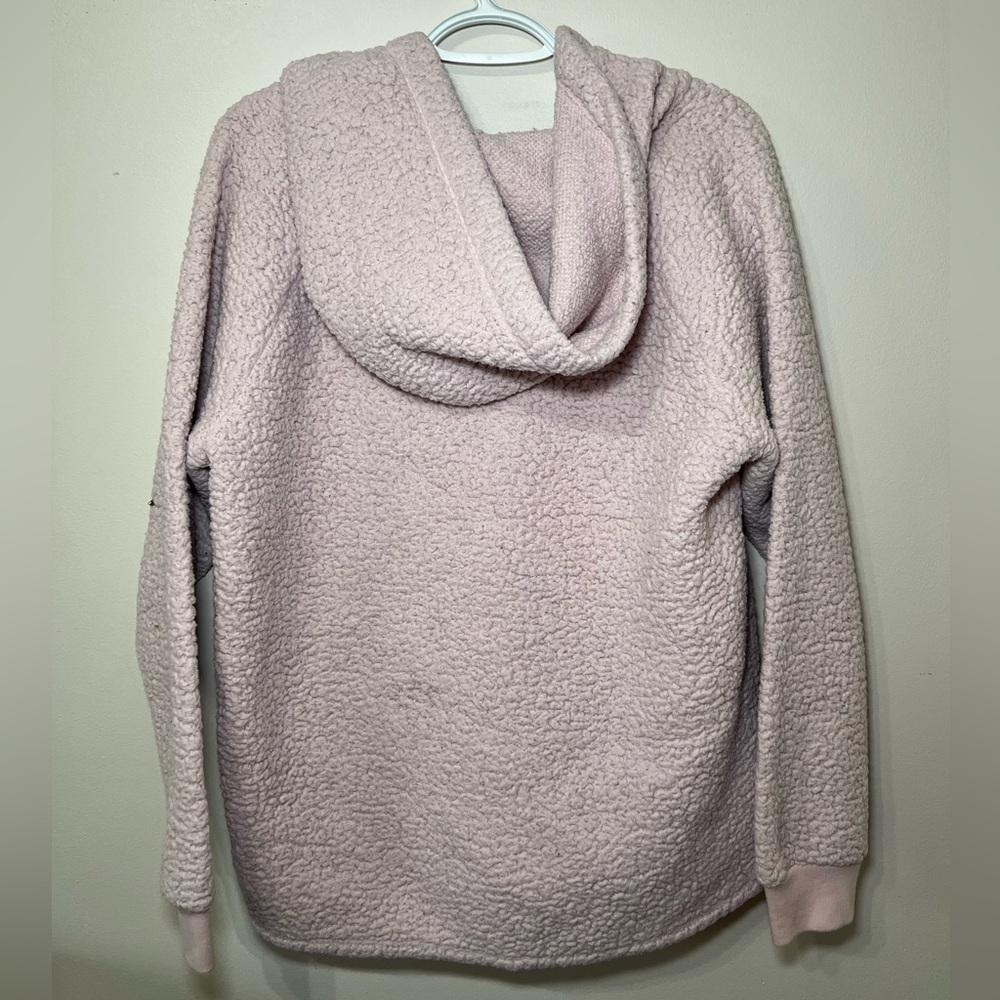 Victoria's Secret Pink Sherpa Hoodie with Black Details - Picture 3 of 3